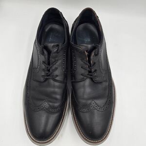 JOHNSTON & MURPHY Milson Long Wing Leather Derby Black Dress Shoes Men Size 11 M